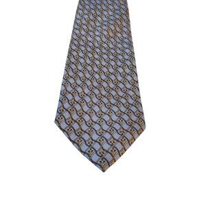Trevisan Venezia Neck Tie Mens Blue Equestrian Print Italian Silk Business Power